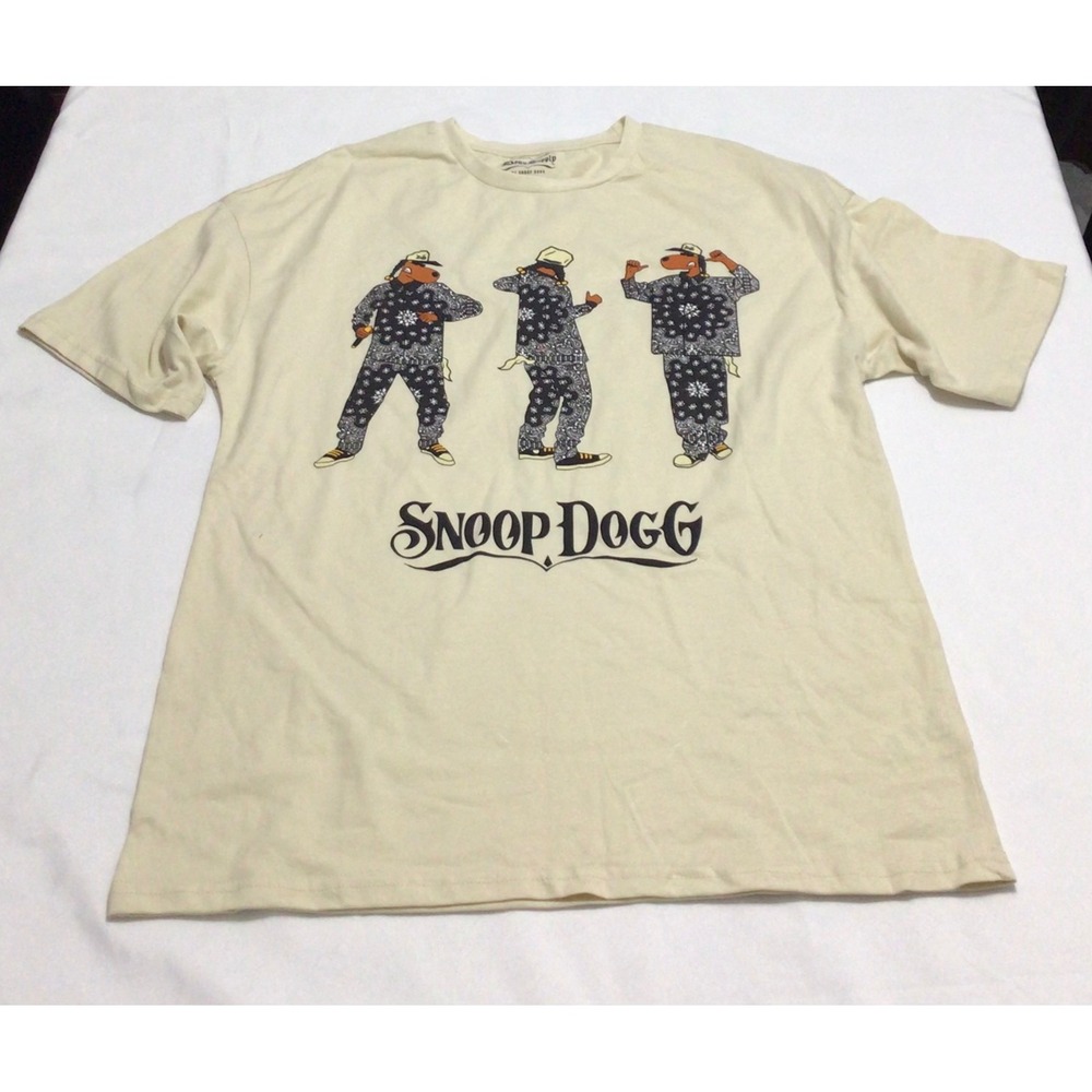 Dogg Supply by Snoop Dogg Mens Graphic T-Shirt Cream Paisley Streetwear Small
